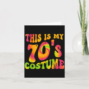 This Is 70s Costume Funny Groovy Tie Dye Halloween Card