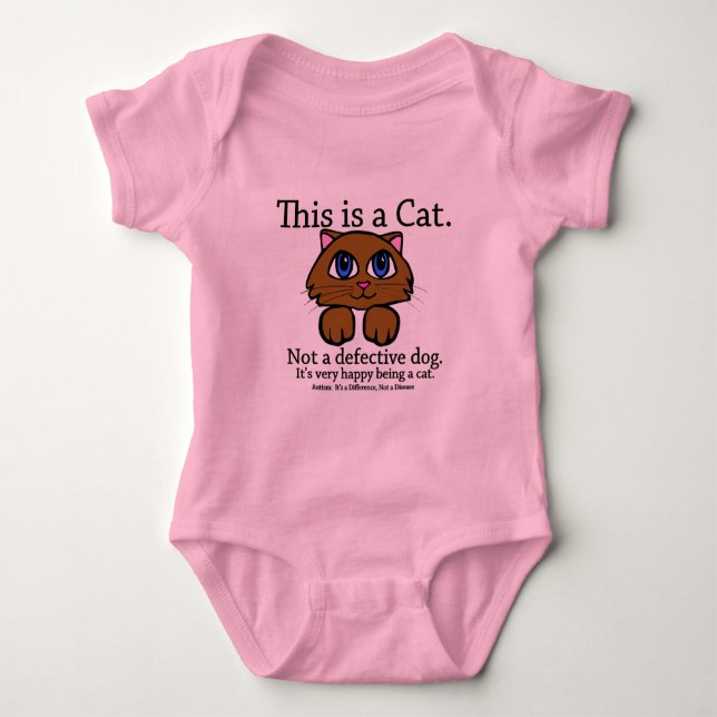 This is a Cat Baby Bodysuit (Front)