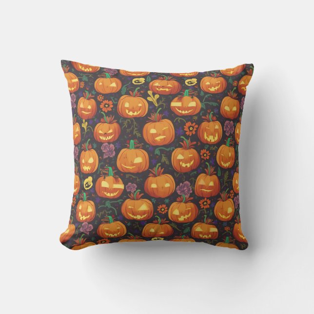 This is a cosy pumpkin cushion. cushion (Front)