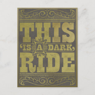 This is a dark ride postcard