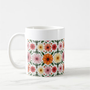 This is a flower design mugs