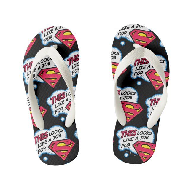 This is a job for... Superman Kid's Thongs (Footbed)