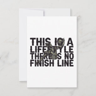 This is a Lifestyle There is no Finish Line Gym Thank You Card