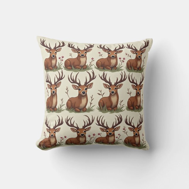 This is a pillow cushion for deer. (Front)