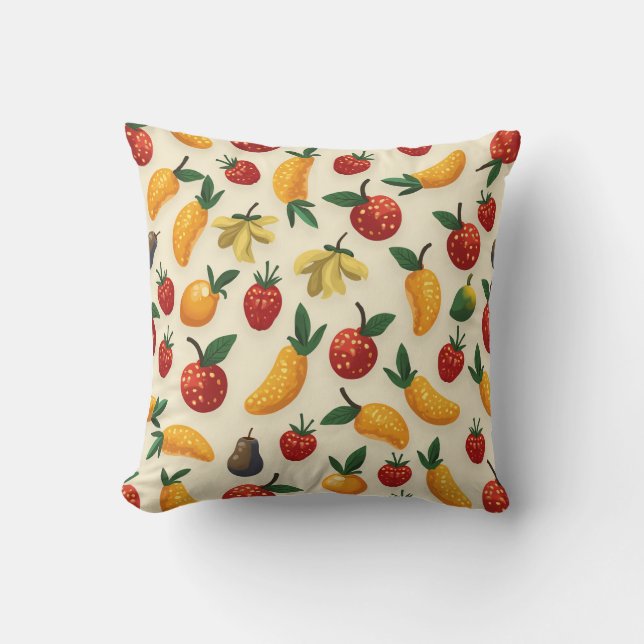  This is a pillow cushion for fruits. (Front)