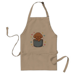 This is a poodle apron that makes work enjoyable.