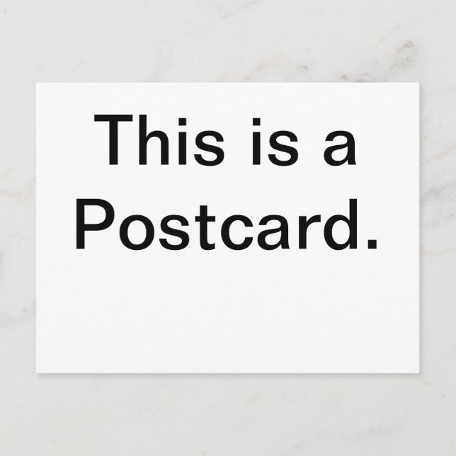 This is a Postcard (Front)