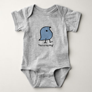 This is a Tiny Wug (Blue) Baby Bodysuit