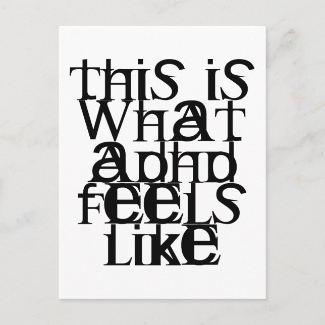 This is ADHD Postcard (Front)