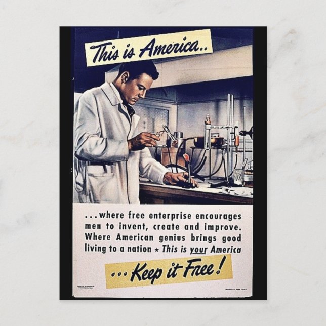 This Is America Keep It Free! Postcard (Front)