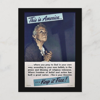 This Is America Keep It Free! Postcard