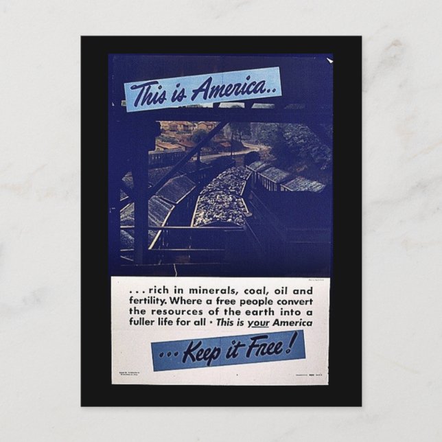 This Is America Keep It Free! Postcard (Front)