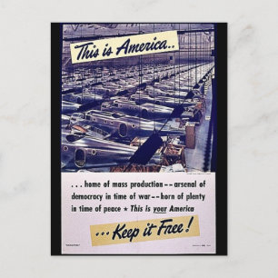 This Is America Keep It Free! Postcard