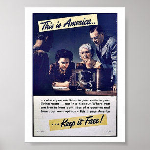 This Is America Keep It Free! Poster