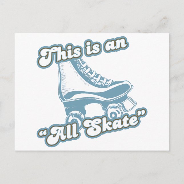 This is an All Skate Postcard (Front)
