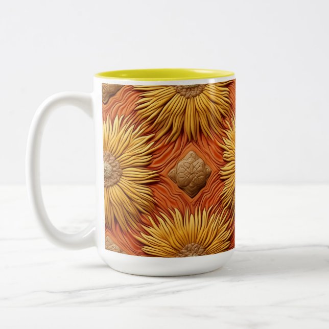 This is an embroidery pattern mugs (Left)