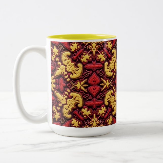 This is an embroidery pattern mugs (Left)