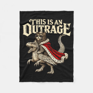 This is an outrage funny princess cat donut gold fleece blanket