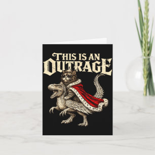 This is an outrage funny princess cat doughnut gol card