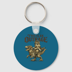 This is an outrage funny princess cat doughnut gol key ring