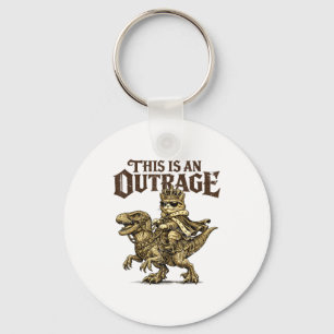 This is an outrage funny princess cat doughnut gol key ring