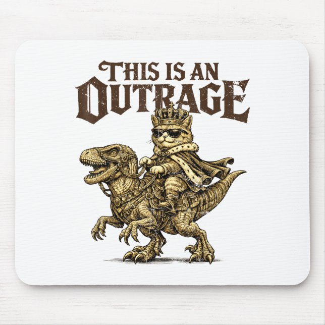 This is an outrage funny princess cat doughnut gol mouse pad (Front)