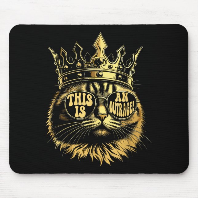 This is an Outrage Funny Princess Cat Doughnut Gol Mouse Pad (Front)