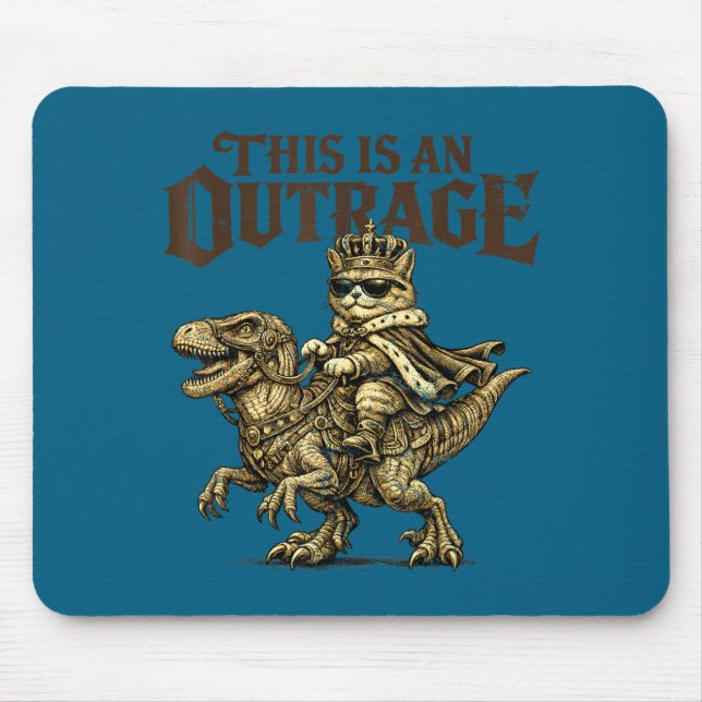 This is an outrage funny princess cat doughnut gol mouse pad (Front)