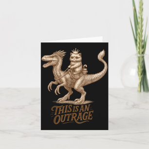 This is an Outrage Funny Princess Cat Riding Card
