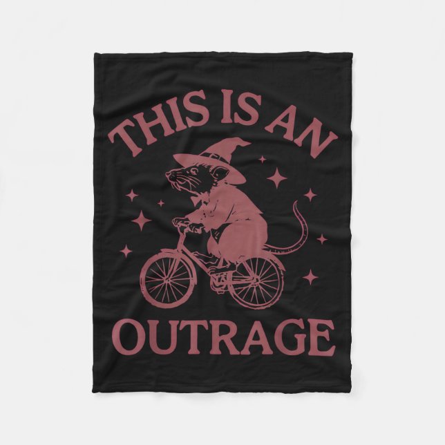This is an Outrage Rat Fleece Blanket (Front)