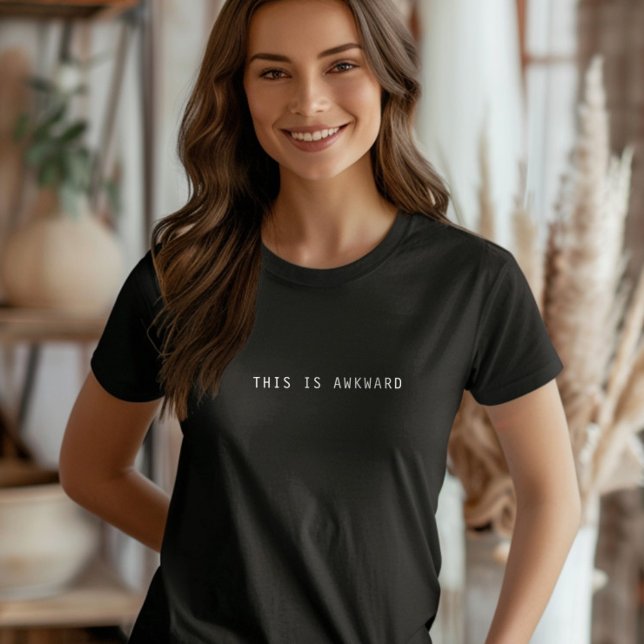 This Is Awkward Tee, Minimalist Social Anxiety T-Shirt (Creator Uploaded)