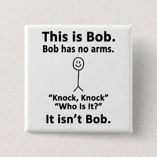 This is Bob 15 Cm Square Badge