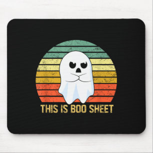 This Is Boo Sheet Bull Funny Halloween Ghost Mouse Pad
