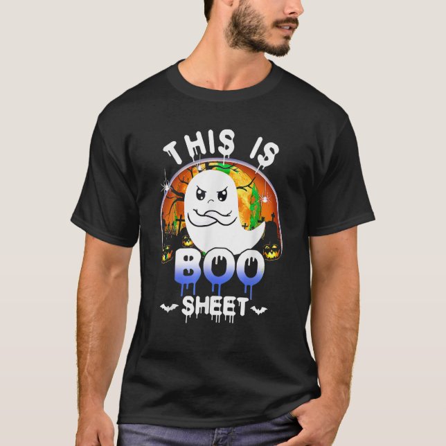 This Is Boo Sheet Cute Ghost Halloween Kids Boys G T-Shirt (Front)