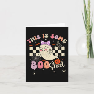 This Is Boo Sheet Cute Ghost Retro Halloween Costu Card