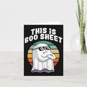 This Is Boo Sheet Fun Halloween Costume Ghost Pun Card