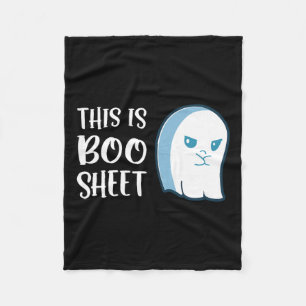 This Is Boo Sheet Fun Halloween Sayings  Fleece Blanket