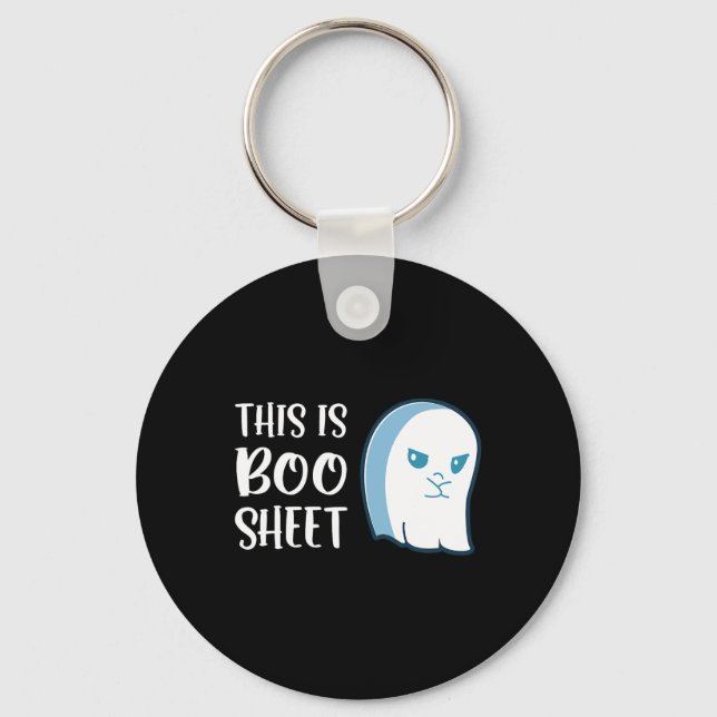 This Is Boo Sheet Fun Halloween Sayings  Key Ring (Front)