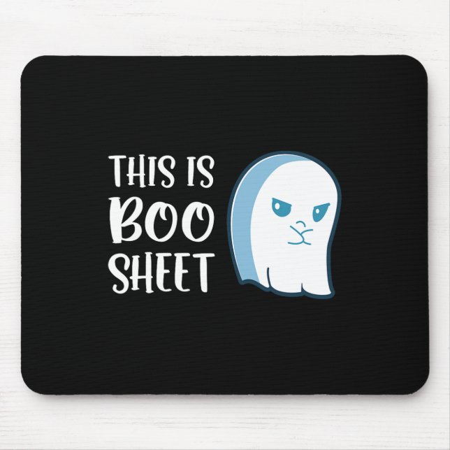 This Is Boo Sheet Fun Halloween Sayings  Mouse Pad (Front)