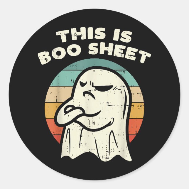 This Is Boo Sheet Ghost  Classic Round Sticker (Front)
