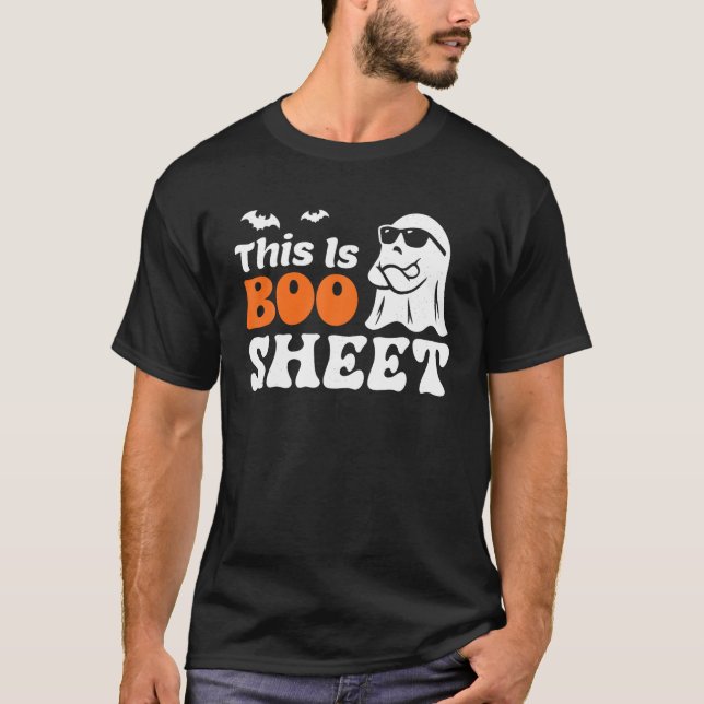 This Is Boo Sheet Ghost Cool Ghost Funny Halloween T-Shirt (Front)