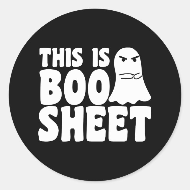 This Is Boo Sheet Ghost Funny Halloween Costume Classic Round Sticker (Front)