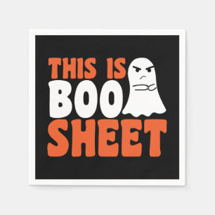 This Is Boo Sheet Ghost Funny Halloween Costume Napkin