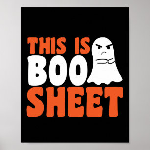 This Is Boo Sheet Ghost Funny Halloween Costume Poster