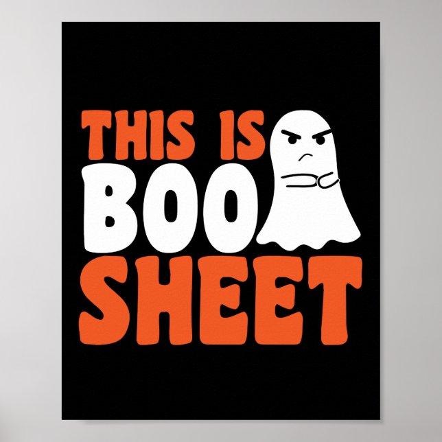 This Is Boo Sheet Ghost Funny Halloween Costume Poster (Front)