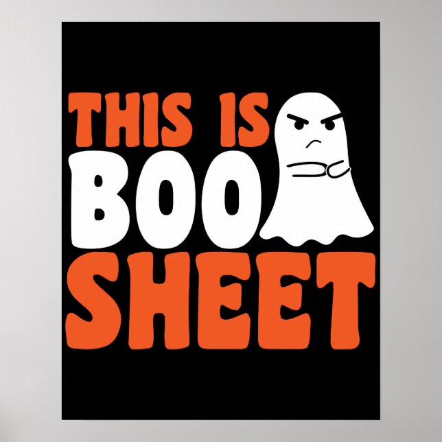 This Is Boo Sheet Ghost Funny Halloween Costume Poster (Front)