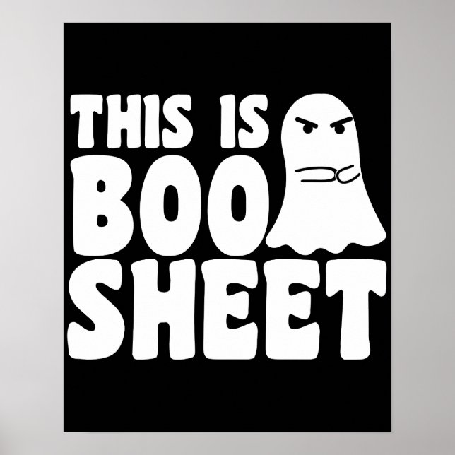 This Is Boo Sheet Ghost Funny Halloween Costume Poster (Front)