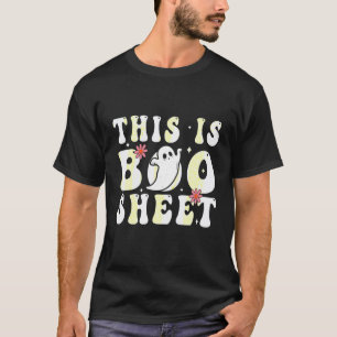 This Is Boo Sheet Ghost Groovy Halloween T-Shirt
