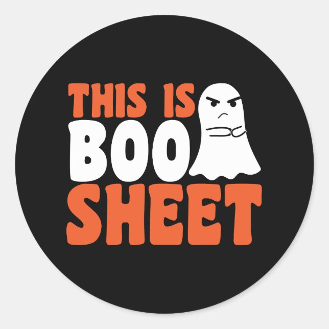 This Is Boo Sheet Ghost Halloween Costume 2024 Classic Round Sticker (Front)
