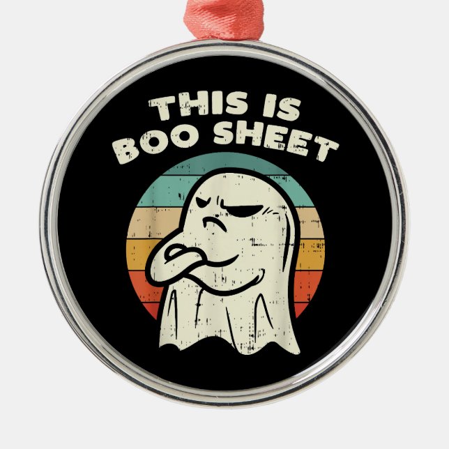 This Is Boo Sheet Ghost  Metal Ornament (Front)